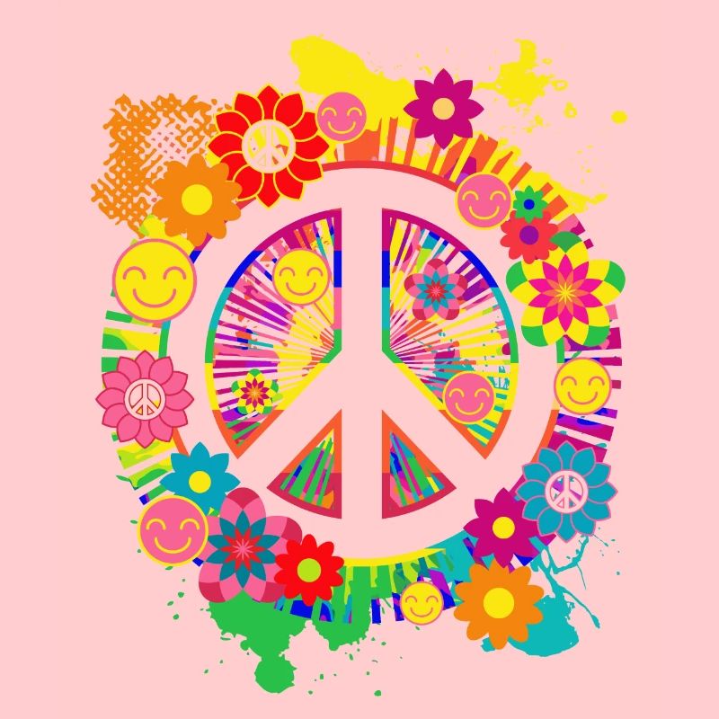 Friedenszeichen Hippie 70er Geschenkartikel