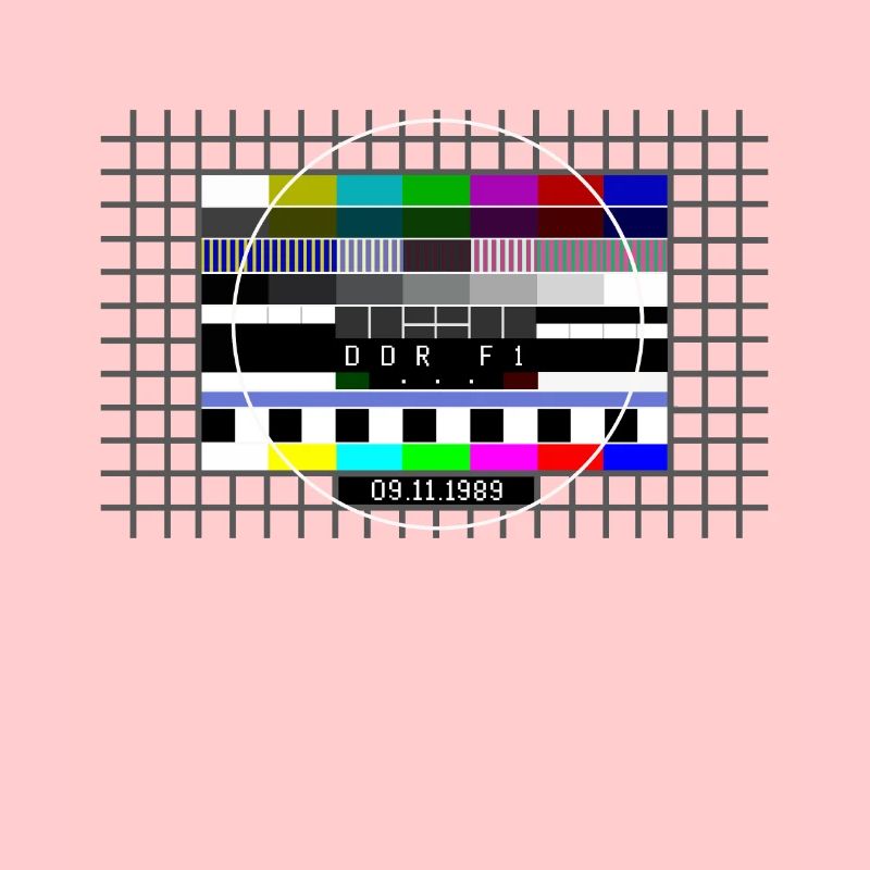 DDR Testbild zum Mauerfall mit Datum 09.11.1989