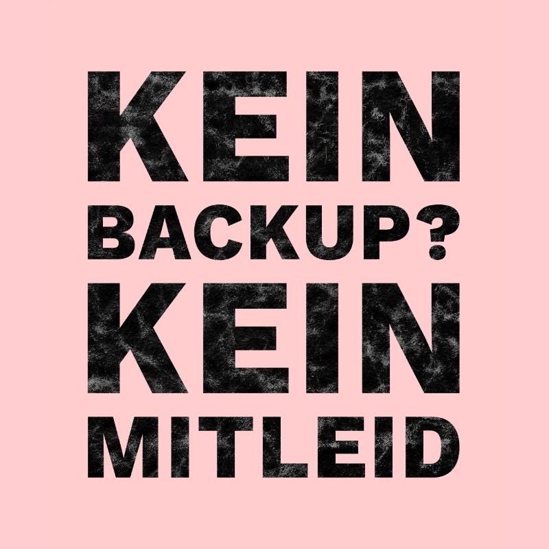 Programmierer Kein Backup Kein Mitleid