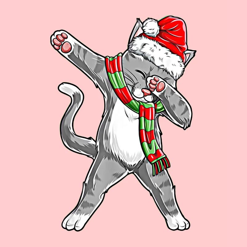 Dabbing Christmas Cat