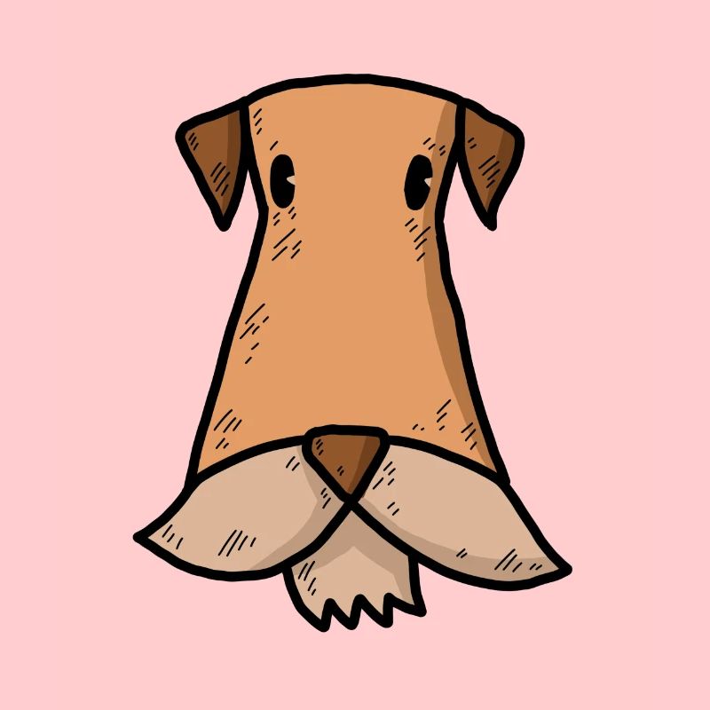 Airedale Terrier Comic Karikatur
