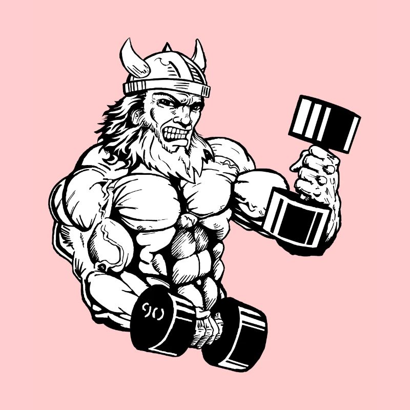 Wikinger Viking Bodybuilder Training Gym