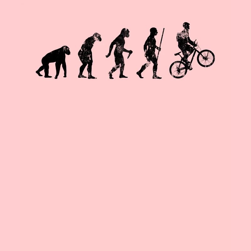 Fahrrad Evolution Affe Mensch Homo bicycle