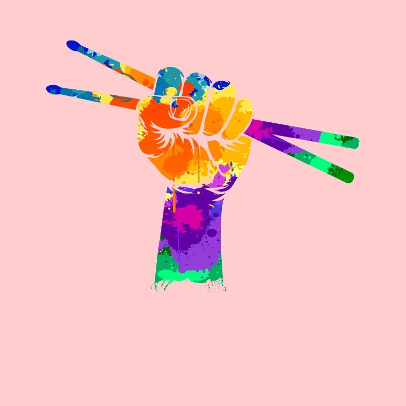 Schlagzeuger Drumsticks Faust Geschenk