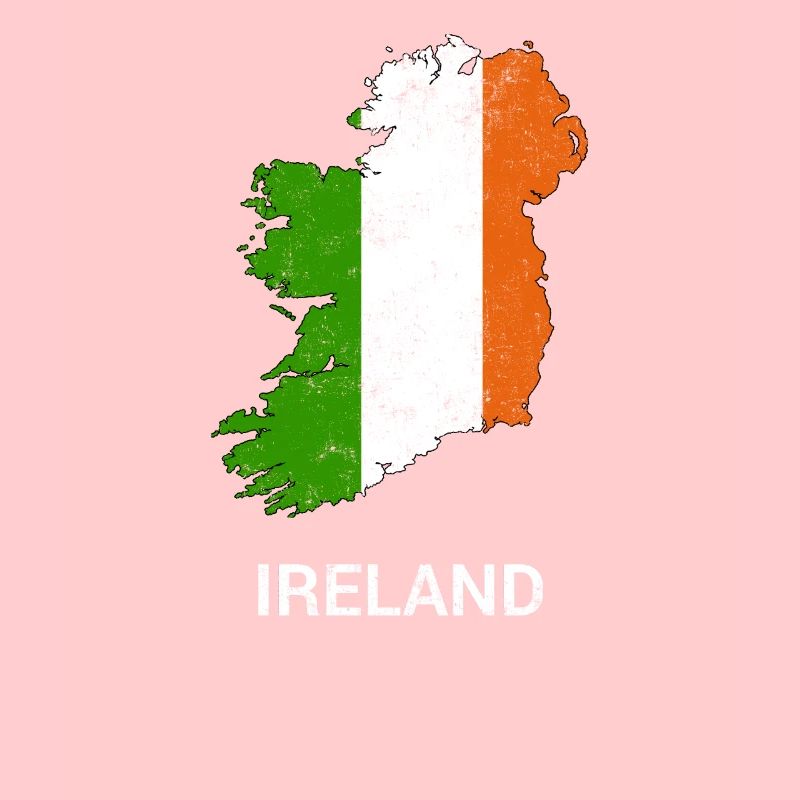 Irlande ( Eire ) carte du pays &drapeau