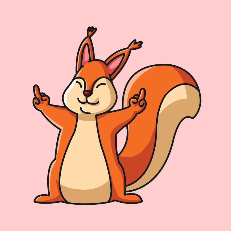 Eichhörnchen Mittelfinger