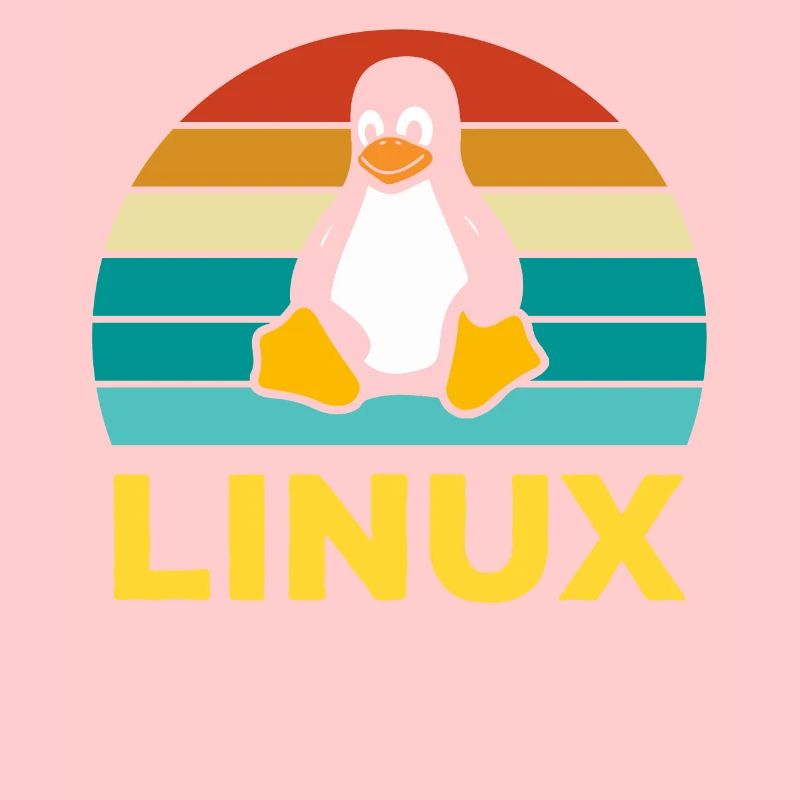 Linux Retro Vintage Geek Style Informatiker
