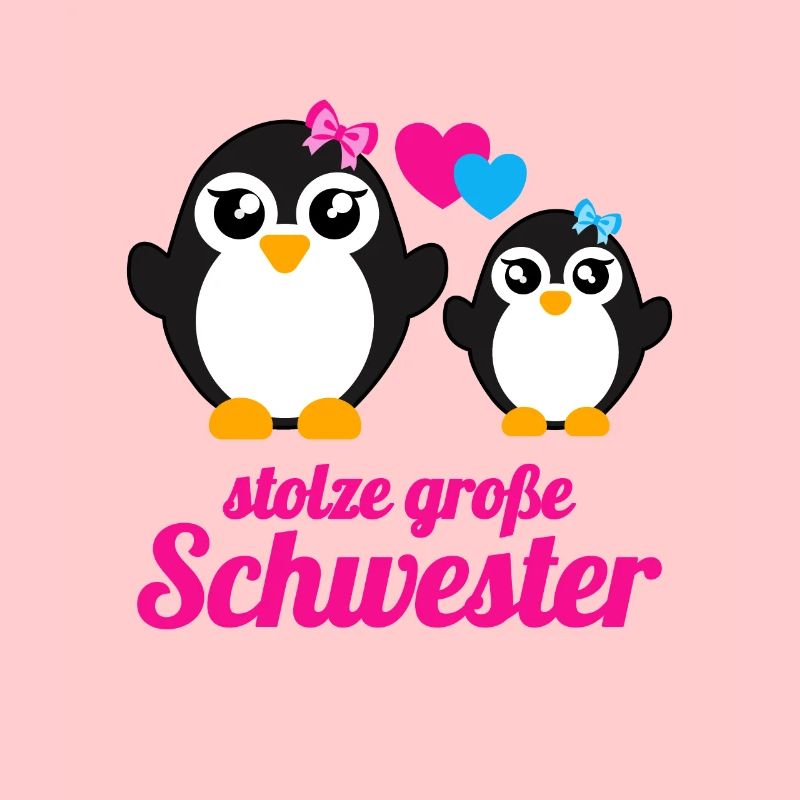 Stolze Große Schwester Pinguin Mädchen Geschenk