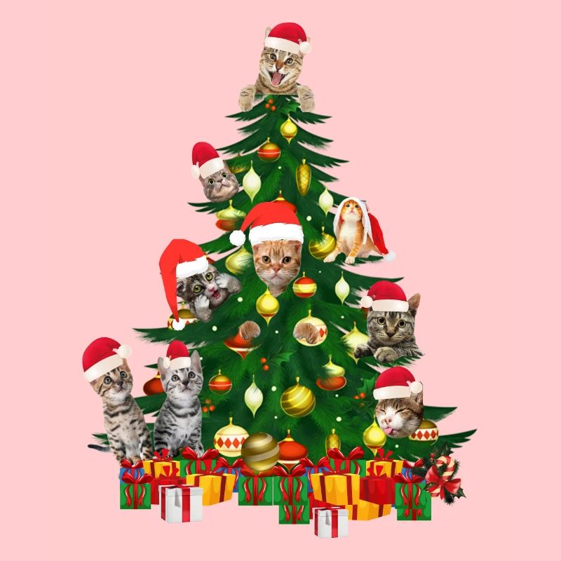 Cat Tree Cat Christmas Tree