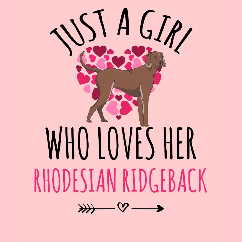 Ein Mädchen Das Ihren Rhodesian Ridgeback Liebt