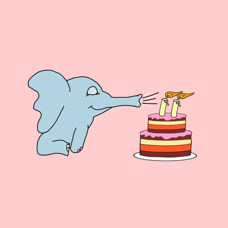 2nd birthday elephant child