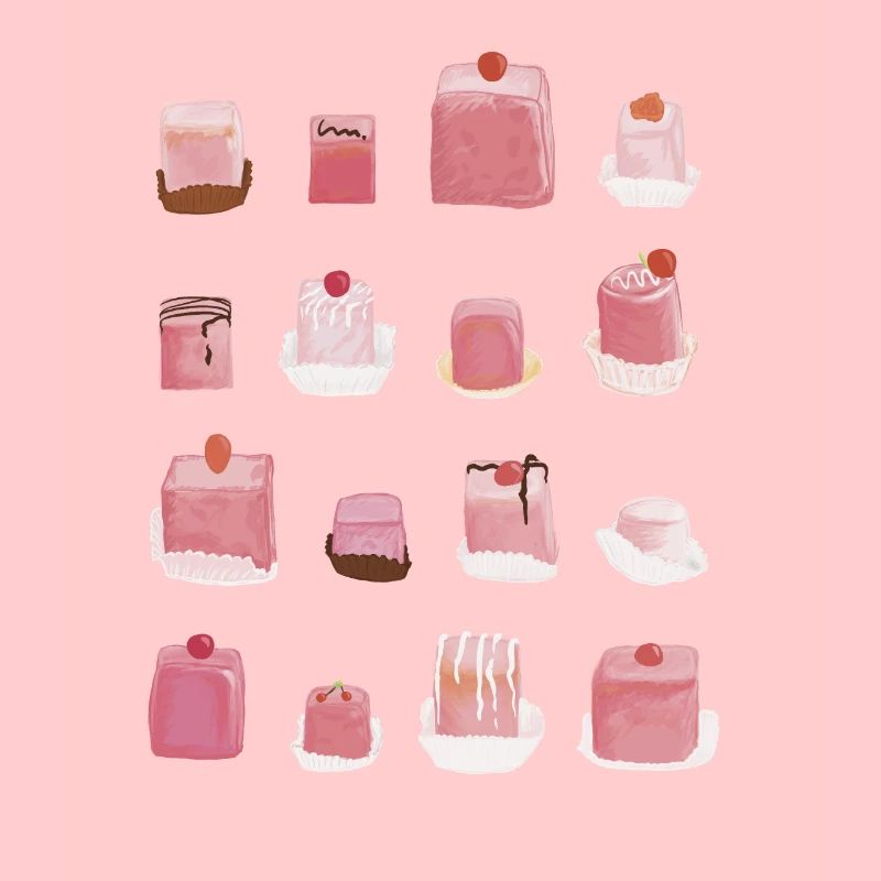 Beignets de punch roses sucrés