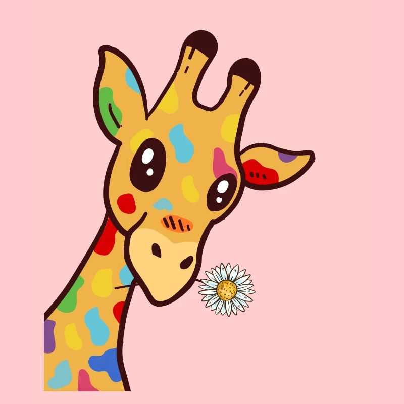 Giraffe Blume Giraffen Geschenk