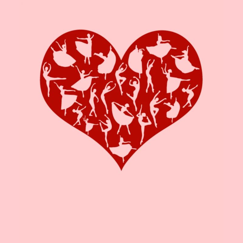 Danse d’amour Danseur de ballet cute heart dance