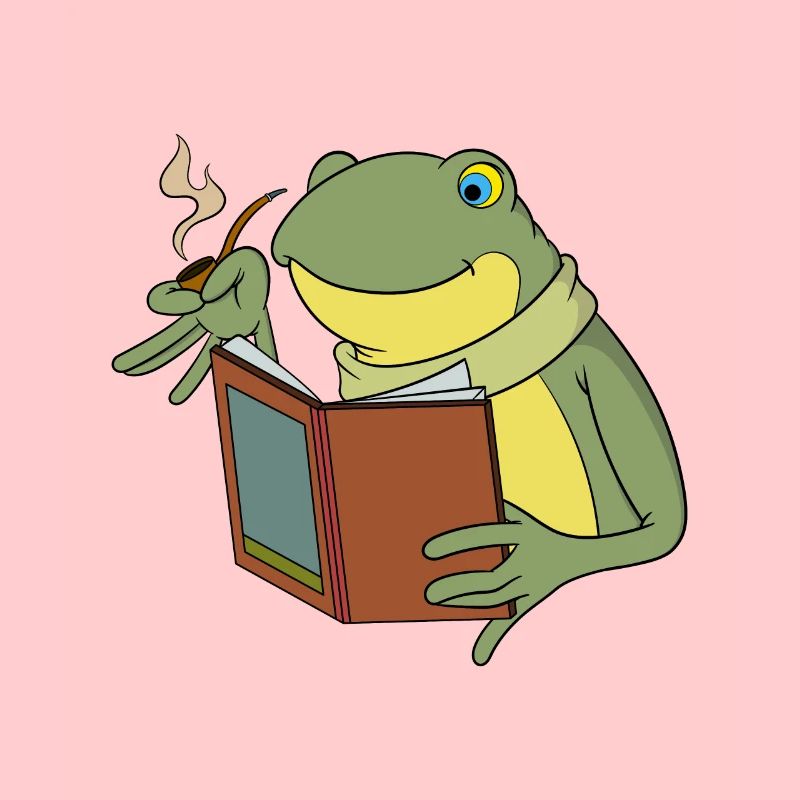 Cottagecore Frog Book Nature Lover