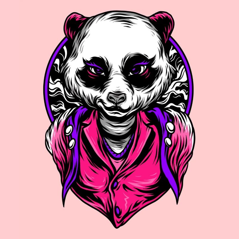 Panda stylé ours panda n°16