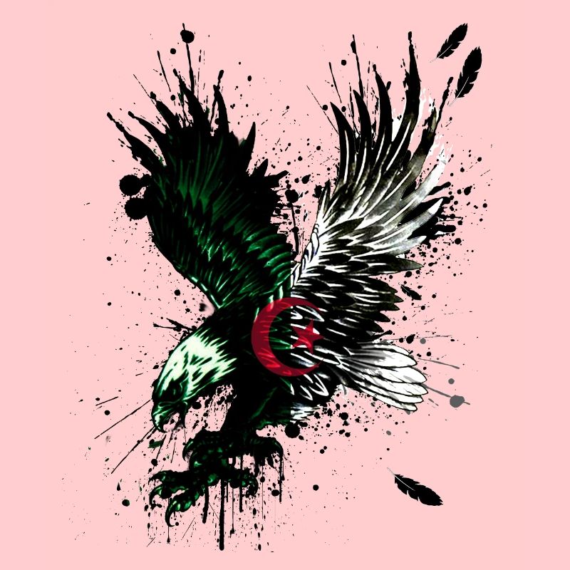 Drapeau Algérie - aigle drapeau algérien
