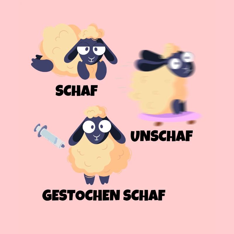 Schaf Unschaf Gestochen Schaf Wortspiel