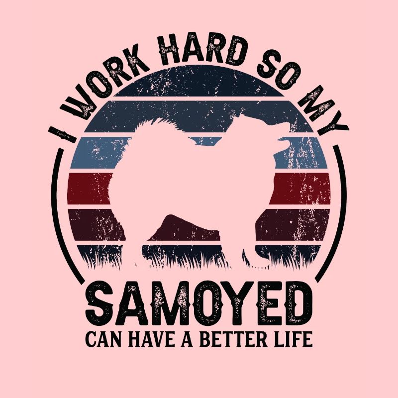Hard Work - Retro Samoyed