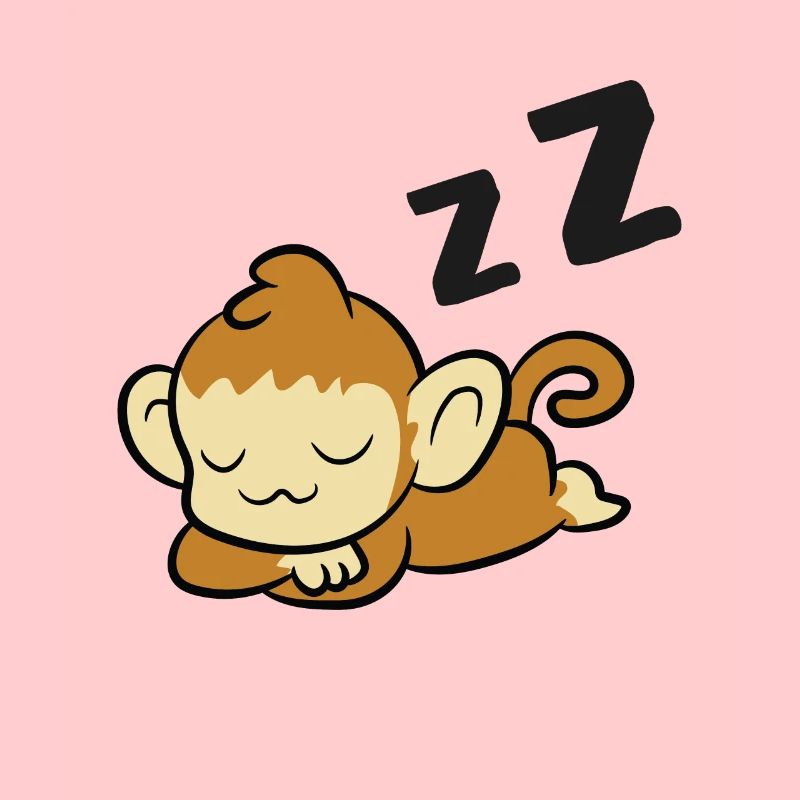 Sleeping Monkey Ape Tired Monkey