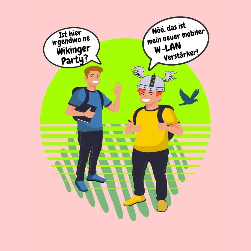 Wikinger Party oder W-LAN Verstärker Wifi Design