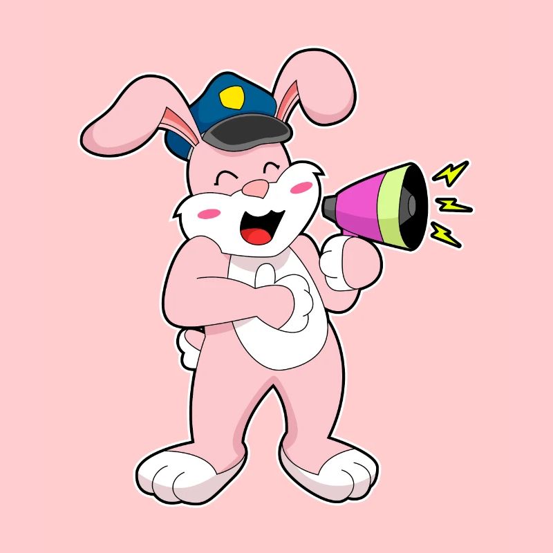 Rabbit Policeman Microphone
