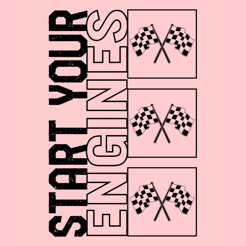 Racing Shirt, Start Your Engines Checkered Flag