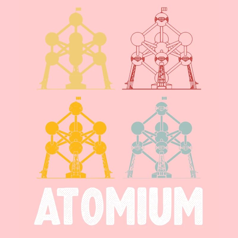 Noyau atomique de l’Atomium de Bruxelles Physics Science