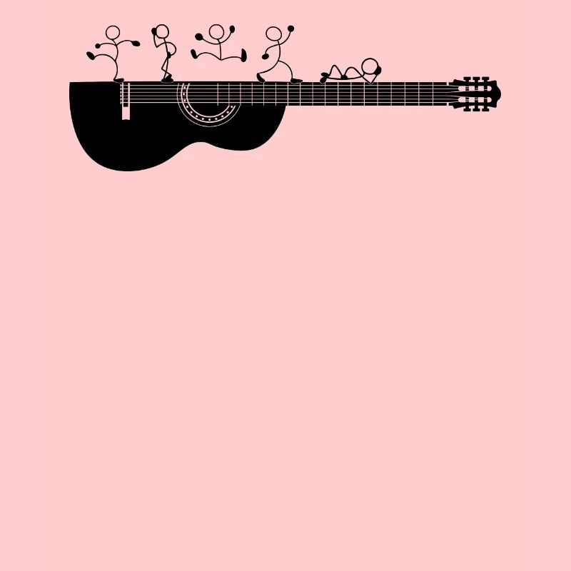 Guitariste Drôle de guitariste Dancing Sticky Figure