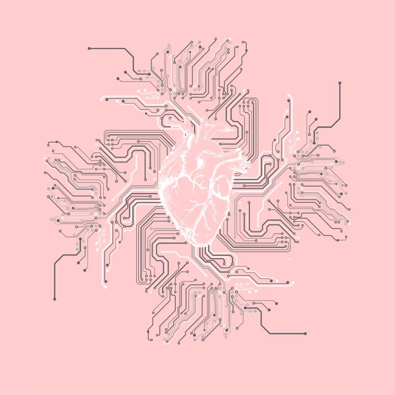 Anatomisches Herz CPU Prozessor PCB Board Computer