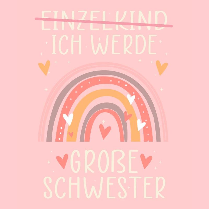 Ich werde Große Schwester Regenbogen Babyfeier