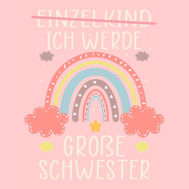 Ich werde Große Schwester Regenbogen Babyfeier