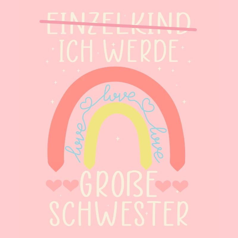 Ich werde Große Schwester Regenbogen Babyfeier