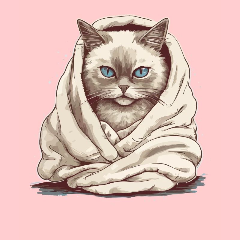 Katze in einer Decke