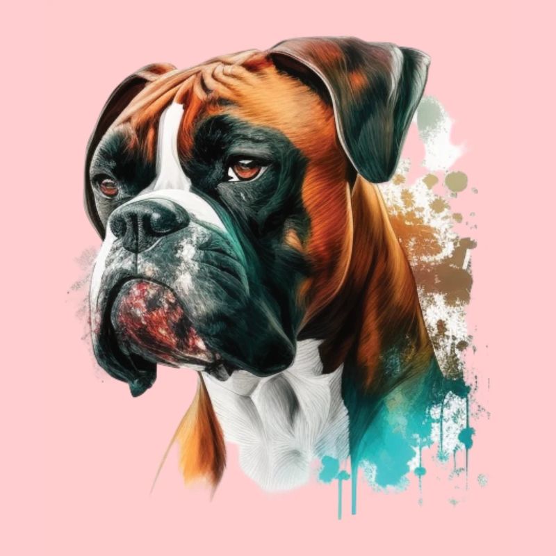 Conception de l’aquarelle allemande Boxer Dog