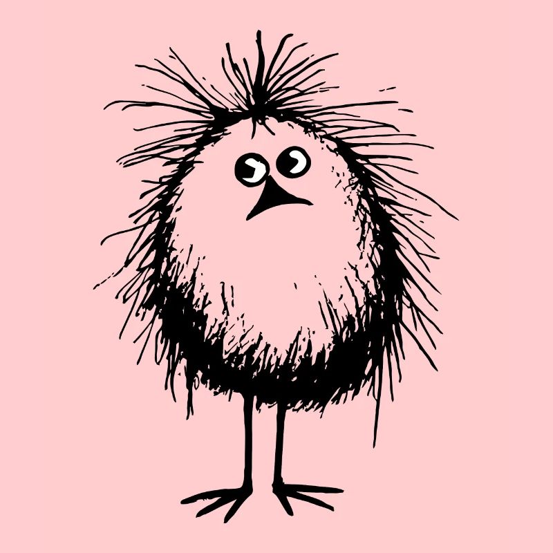 Mignon oiseau monstre à plumes