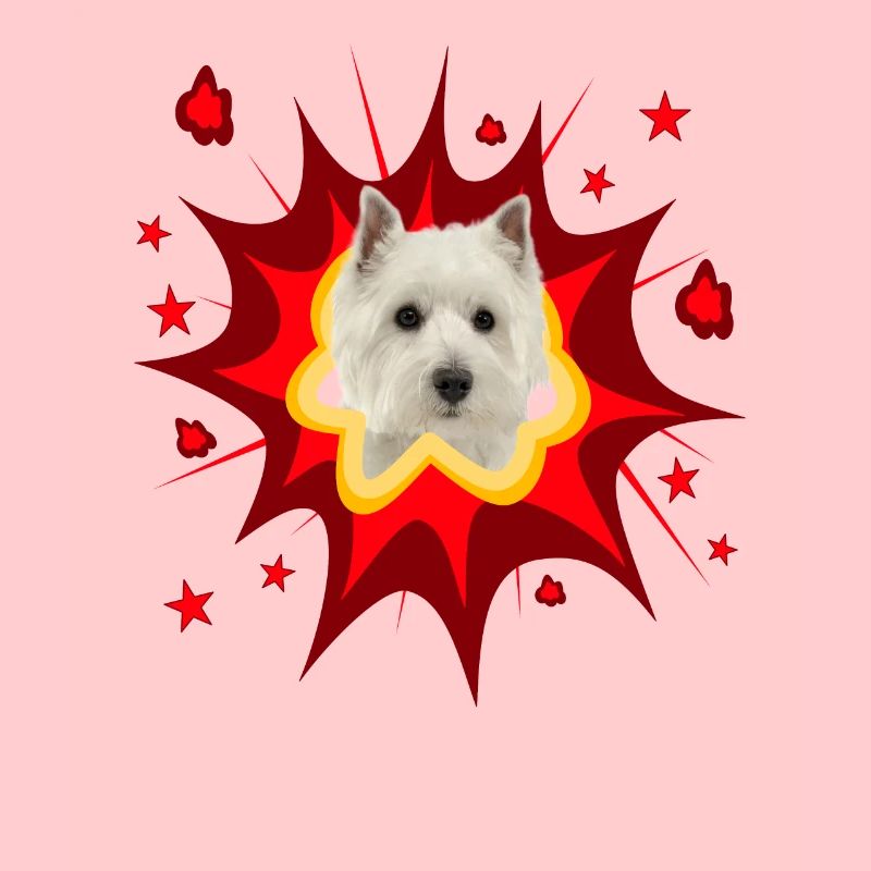 Comic Hund Design - Pow - West Highland Terrier