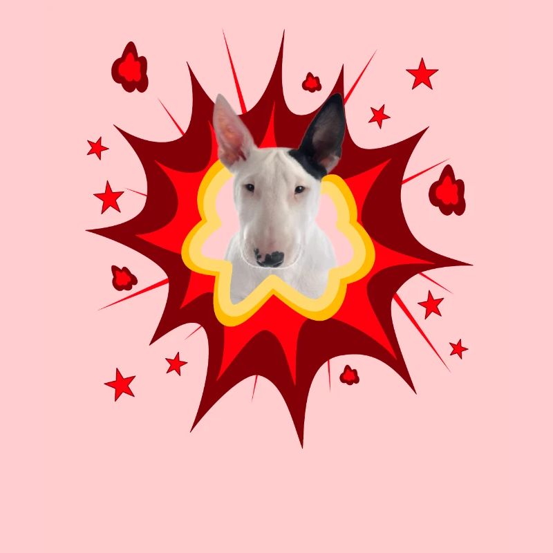Comic Hund Design - Pow - Bull Terrier
