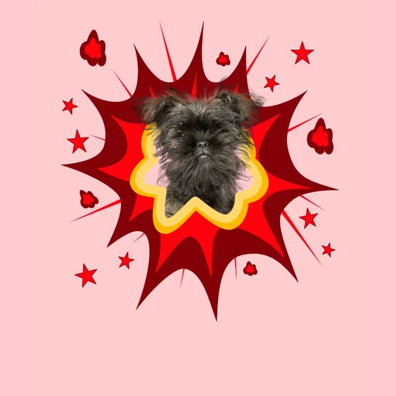 Conception de chien de bande dessinée - Pow - Affenpinscher