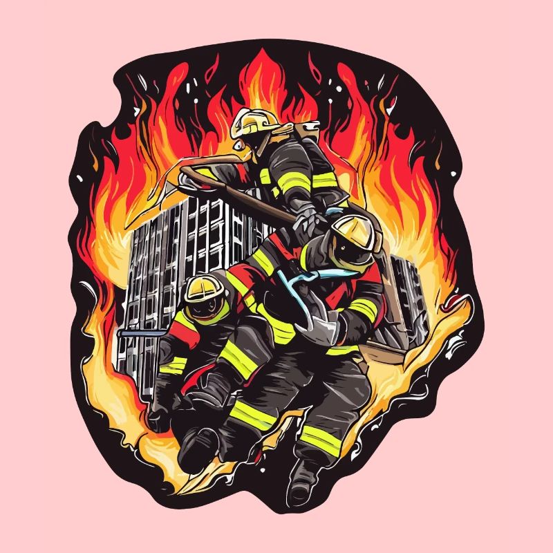 FIREFIGHTERS RESCUING