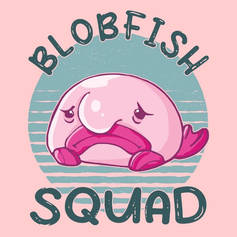 Costume de Blobfish - Visage de poisson Blob laid -