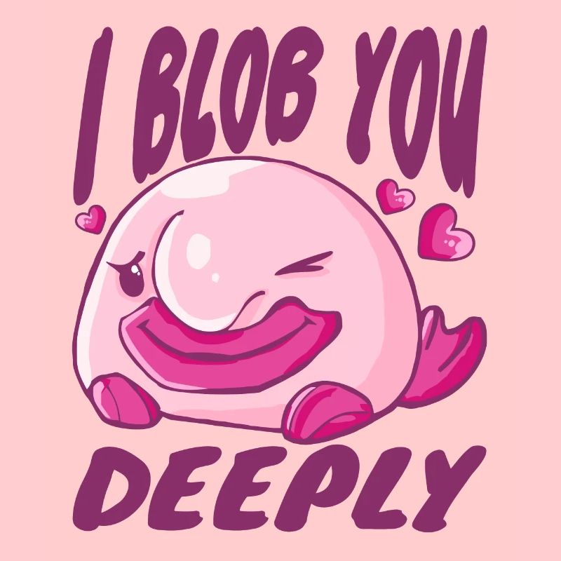 Costume de Blobfish - Visage de poisson Blob laid -