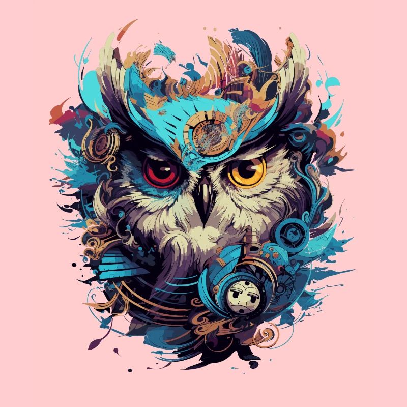 Coole Steampunk Eule