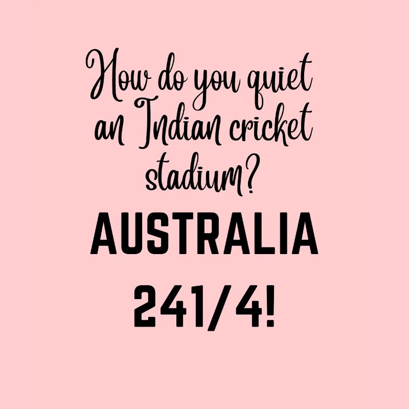 Conception de texte de cricket drôle Inde / Australie finale