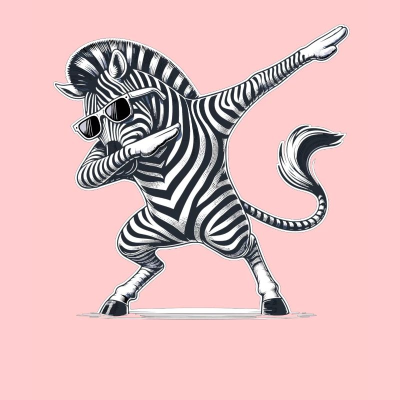 Cooles Zebra Dabbing Tanz Move Zebra