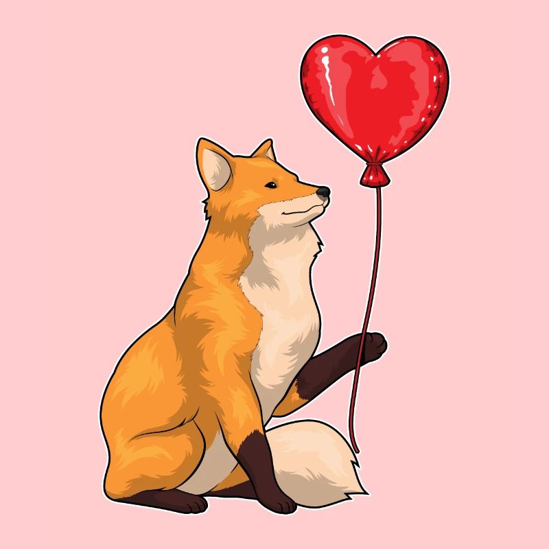 Fuchs Herz Luftballon
