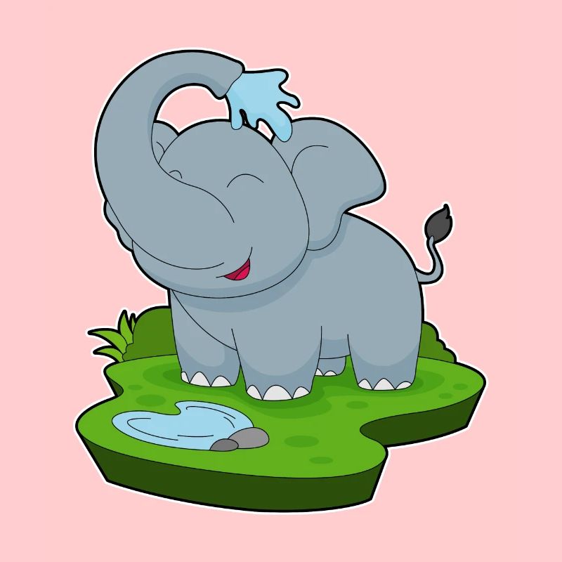 Elefant Baden Wasser
