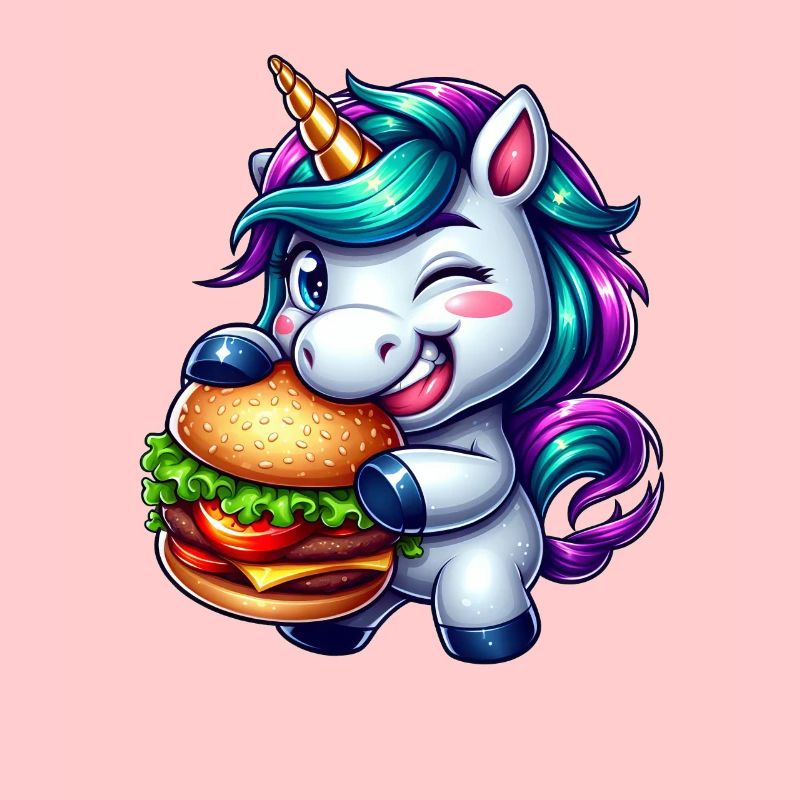 Hamburger Cheeseburger licorne