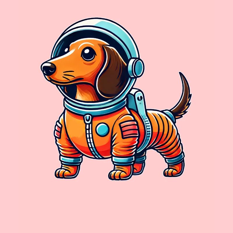 Teckel, astronaute, espace, science-fiction