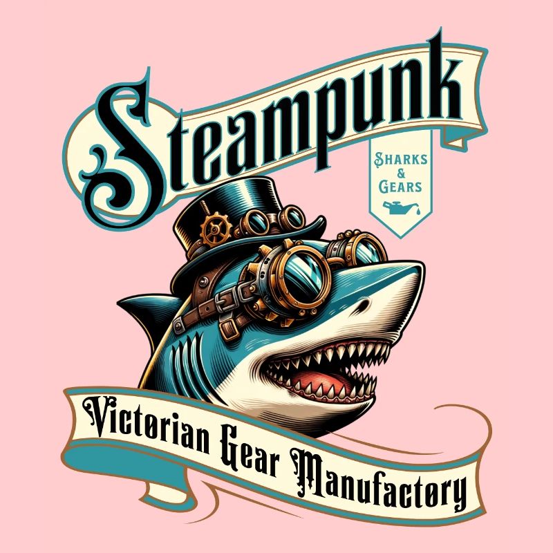 Bande dessinée de requin steampunk